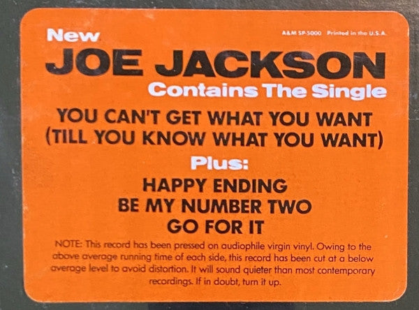 Joe Jackson - Body And Soul (Vinyl, LP, Album, Reissue, Stereo) Good Plus (G+) / Good Plus (G+)