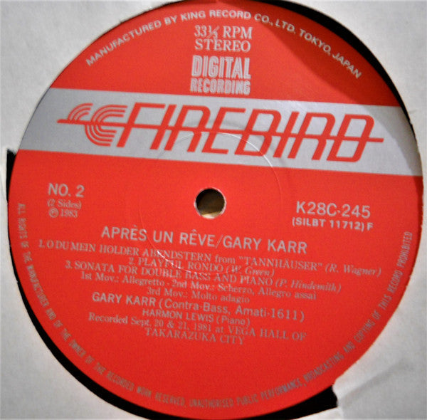 Gary Karr - Après Un Rêve (Vinyl, LP, Album)