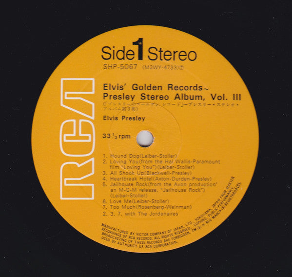 Elvis Presley - Elvis' Golden Records - Presley Stereo Album, Vol. III (Vinyl, LP, Compilation, Stereo) Good Plus (G+) / Very Good (VG)