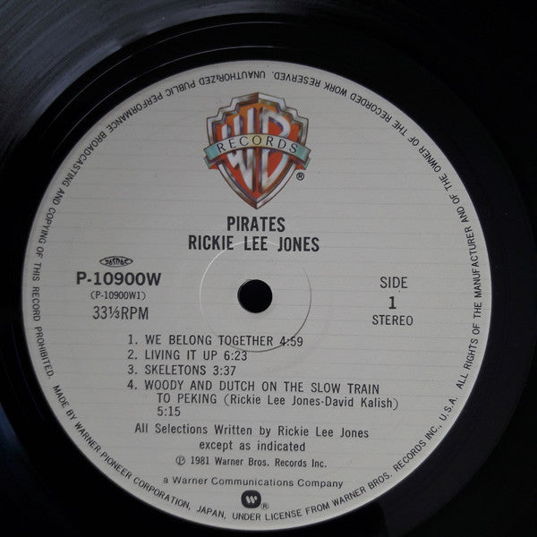 Rickie Lee Jones - Pirates (Vinyl, LP, Album, Stereo) Very Good Plus (VG+) / Very Good Plus (VG+)