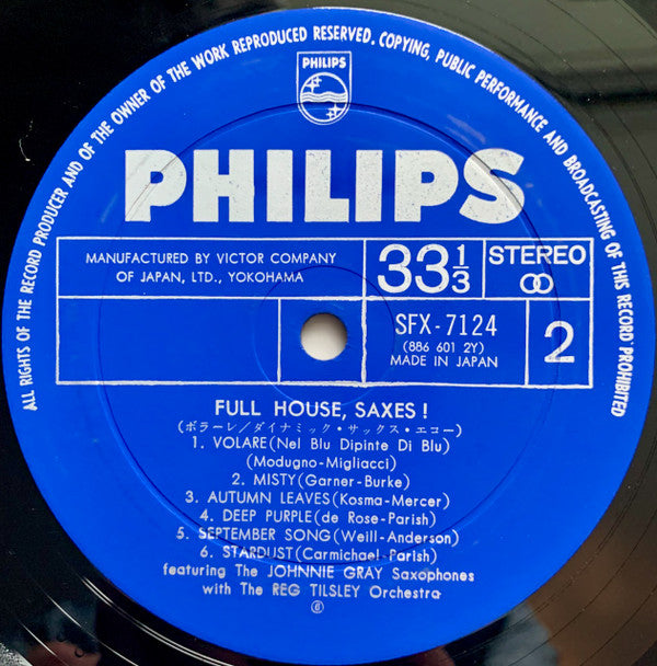 Reg Tilsley Orchestra - Full House Saxes (Vinyl, LP, Album, Stereo) Good Plus (G+) / Good Plus (G+)