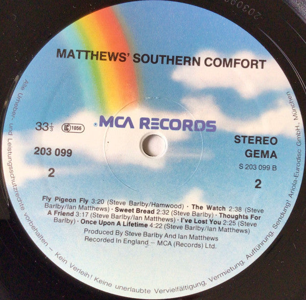 Matthews' Southern Comfort - Matthews' Southern Comfort (Vinyl, LP, Album, Reissue, Stereo) Very Good Plus (VG+) / Very Good Plus (VG+)