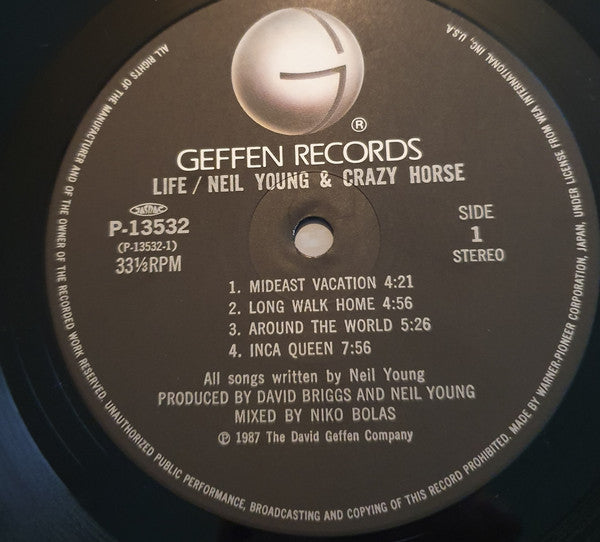 Neil Young - Life (Vinyl, LP, Album) Very Good Plus (VG+) / Very Good (VG)