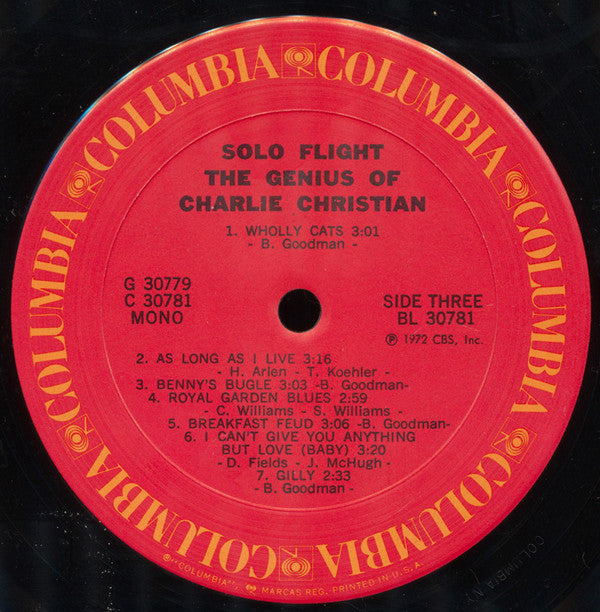 Charlie Christian - Solo Flight (The Genius Of Charlie Christian) (2xVinyl, LP, Compilation, Mono) Good Plus (G+) / Very Good (VG)