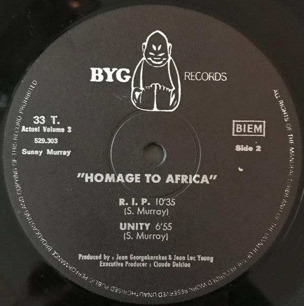 Sunny Murray - Hommage To Africa (Vinyl, LP, Album) Very Good Plus (VG+) / Very Good (VG)
