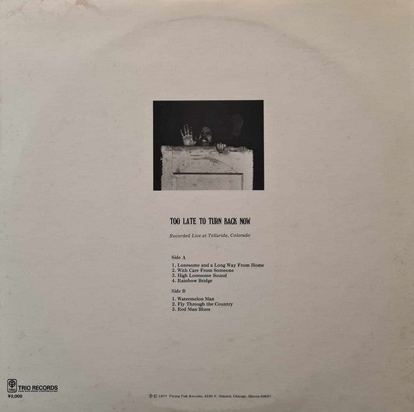 New Grass Revival - Too Late To Turn Back Now (Vinyl, LP, Album, Stereo) Near Mint (NM or M-) / Very Good Plus (VG+)