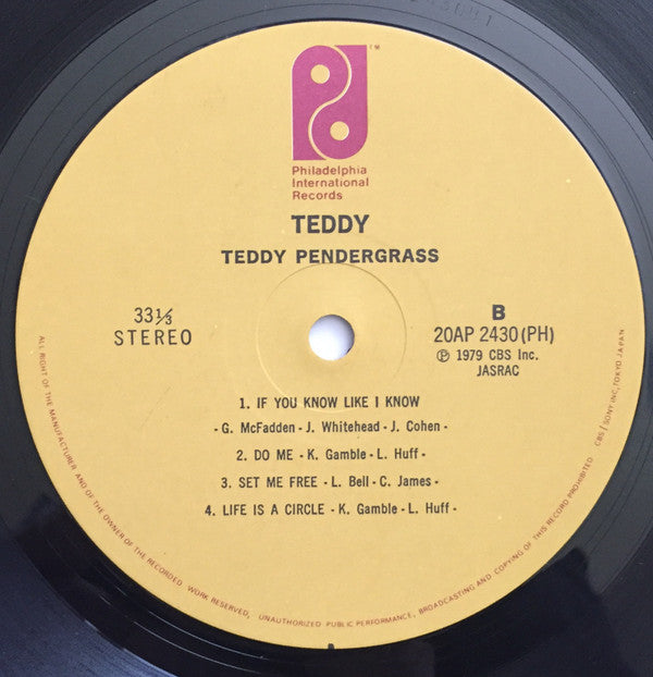 Teddy Pendergrass - Teddy (Vinyl, LP, Album, Reissue) Very Good Plus (VG+) / Very Good (VG)