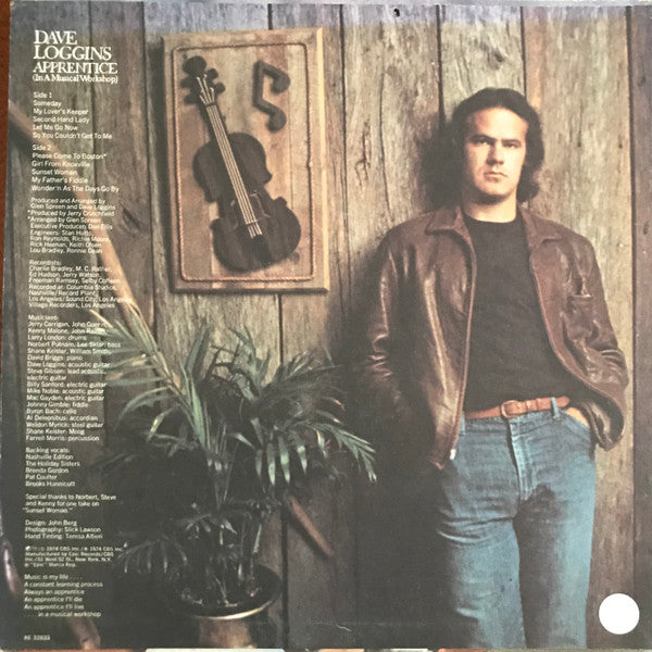 Dave Loggins - Apprentice (In A Musical Workshop) (Vinyl, LP, Album, Stereo) Very Good Plus (VG+) / Very Good (VG)
