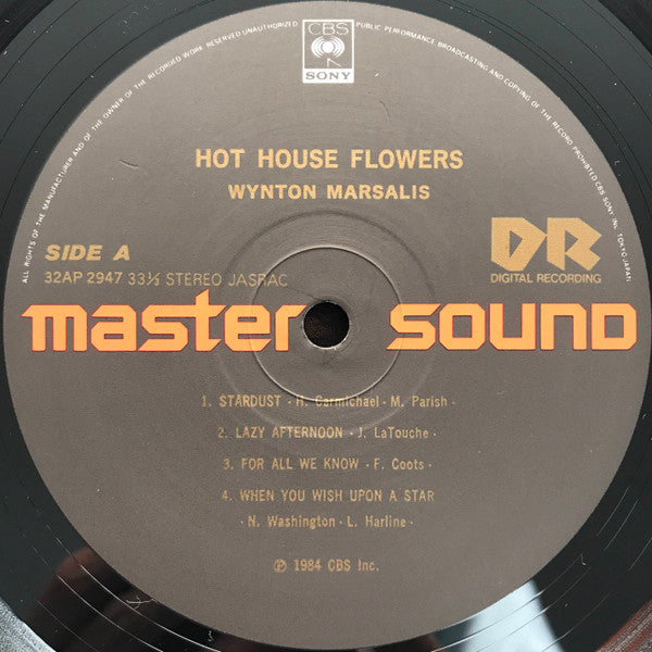 Wynton Marsalis - Hot House Flowers (Vinyl, LP, Album) Very Good Plus (VG+) / Very Good Plus (VG+)