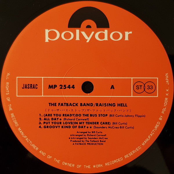 The Fatback Band - Raising Hell (Vinyl, LP, Album)