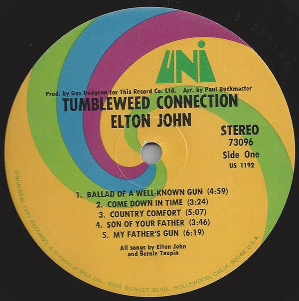 Elton John - Tumbleweed Connection (Vinyl, LP, Album) Good Plus (G+) / Very Good (VG)