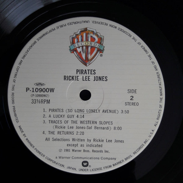 Rickie Lee Jones - Pirates (Vinyl, LP, Album, Stereo)