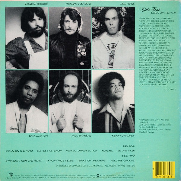 Little Feat - Down On The Farm (Vinyl, LP, Album, Stereo) Very Good (VG) / Very Good (VG)