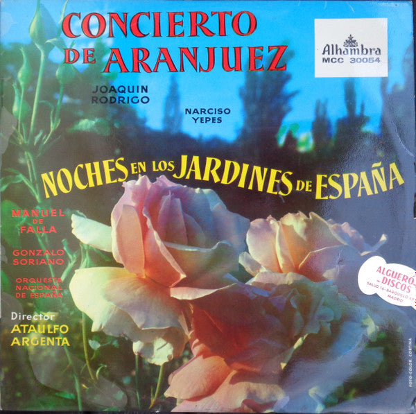 Joaquín Rodrigo - Concierto de Aranjuez / Noches En Los Jardines de España (Vinyl, LP, Album, Reissue, Mono) Good Plus (G+) / Very Good Plus (VG+)