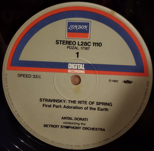 Antal Dorati - The Rite Of Spring (Vinyl, LP, Album, Stereo) Very Good Plus (VG+) / Very Good Plus (VG+)