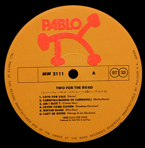Herb Ellis - Two For The Road (Vinyl, LP, Album, Reissue) Very Good (VG) / Good Plus (G+)