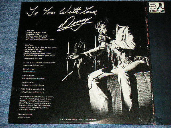 Donny Osmond - To You With Love, Donny (Vinyl, LP, Album) Near Mint (NM or M-) / Very Good Plus (VG+)