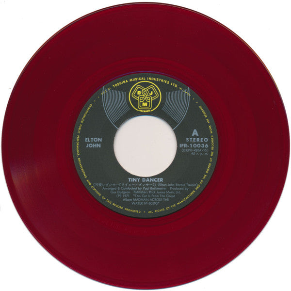 Elton John - Tiny Dancer (Vinyl, 7", 45 RPM, Single) Very Good Plus (VG+) / Very Good (VG)