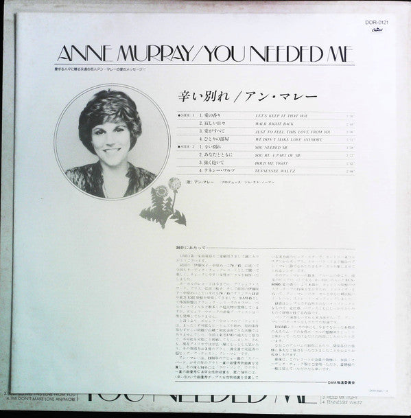 Anne Murray - Let's Keep It That Way (Vinyl, LP, 45 RPM, Album) Very Good (VG) / Very Good (VG)