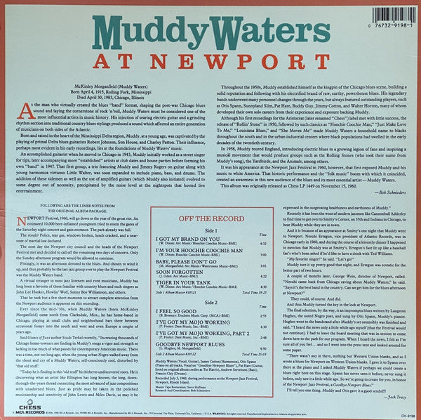 Muddy Waters - Muddy Waters At Newport 1960 (Vinyl, LP, Album, Reissue, Stereo) Very Good (VG) / Very Good Plus (VG+)