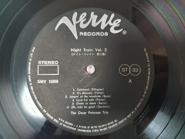 The Oscar Peterson Trio - Night Train Vol. 2 (Vinyl, LP, Compilation, Stereo) Very Good (VG) / Good Plus (G+)