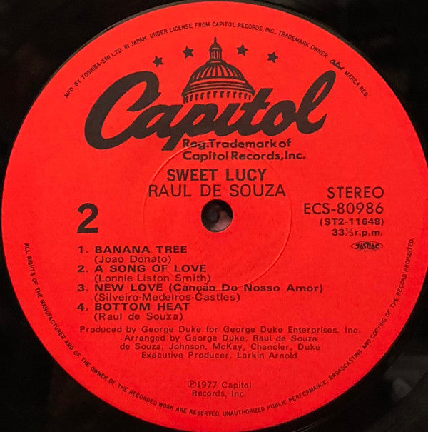 Raul De Souza - Sweet Lucy (Vinyl, LP, Album) Very Good Plus (VG+) / Very Good (VG)