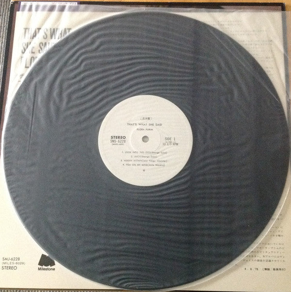 Flora Purim - That's What She Said (Vinyl, LP, Album, Promo) Very Good Plus (VG+) / Very Good (VG)