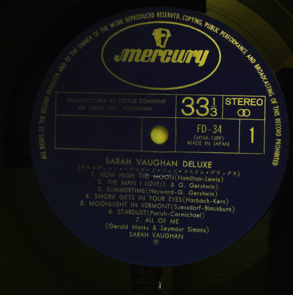 Sarah Vaughan - Custom Deluxe (Vinyl, LP, Compilation) Very Good Plus (VG+) / Very Good (VG)