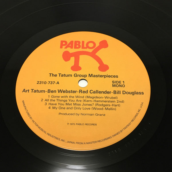 Art Tatum - The Tatum Group Masterpieces (Vinyl, LP, Album, Reissue, Mono) Very Good Plus (VG+) / Very Good Plus (VG+)
