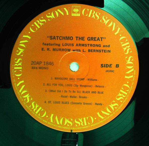 Louis Armstrong - Satchmo The Great (Vinyl, LP, Album, Reissue, Mono) Very Good (VG) / Very Good (VG)