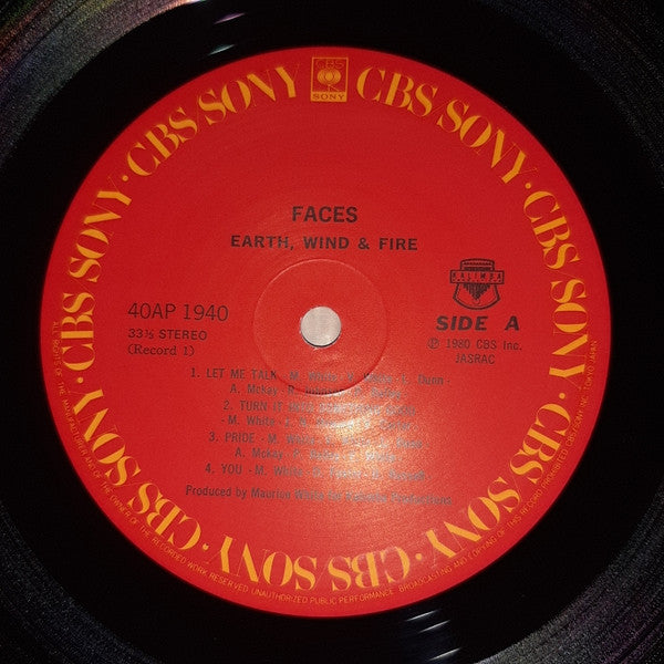 Earth, Wind & Fire - Faces (2xVinyl, LP, Album, Stereo) Very Good (VG) / Very Good (VG)