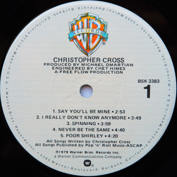 Christopher Cross - Christopher Cross (Vinyl, LP, Album, Stereo)