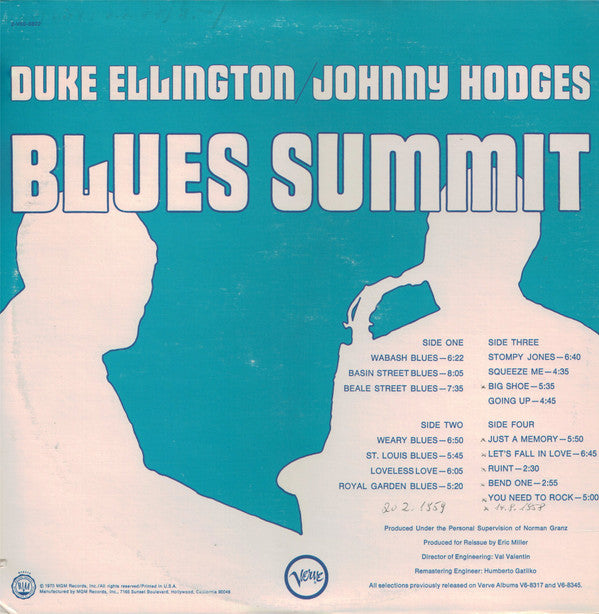 Duke Ellington - Blues Summit (2xVinyl, LP, Compilation, Reissue) Very Good (VG) / Very Good (VG)