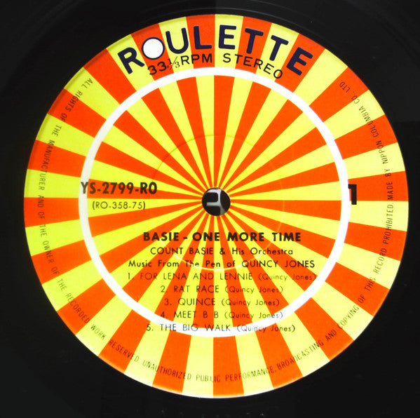 Count Basie Orchestra - Basie - One More Time (Vinyl, LP, Album, Reissue) Very Good Plus (VG+) / Very Good Plus (VG+)