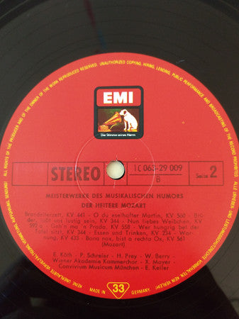 Wolfgang Amadeus Mozart - Der Heitere Mozart (Meisterwerke Des Musikalischen Humors) (Vinyl, LP, Album) Very Good Plus (VG+) / Very Good Plus (VG+)