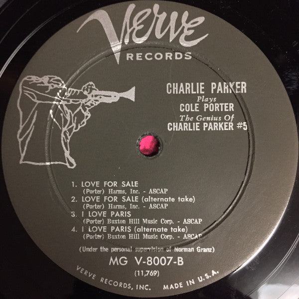 Charlie Parker - Charlie Parker Plays Cole Porter (Vinyl, LP, Album, Mono) Good Plus (G+) / Poor (P)