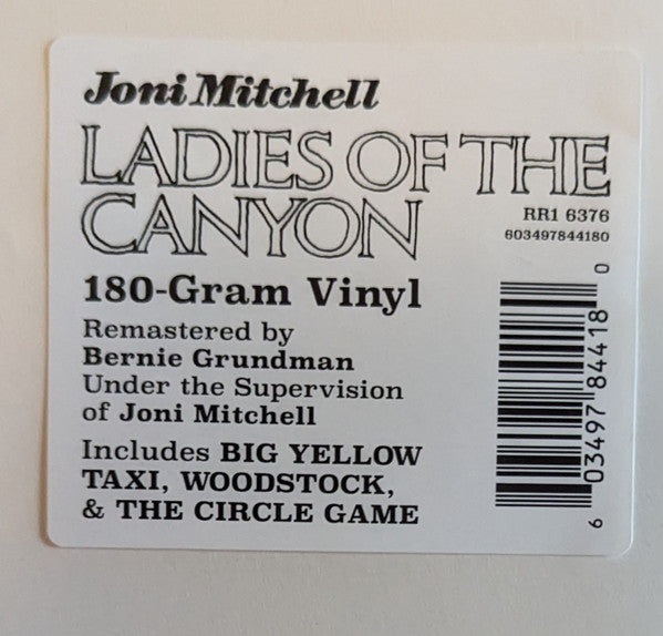 Joni Mitchell - Ladies Of The Canyon (Vinyl, LP, Album, Reissue) Near Mint (NM or M-) / Mint (M)