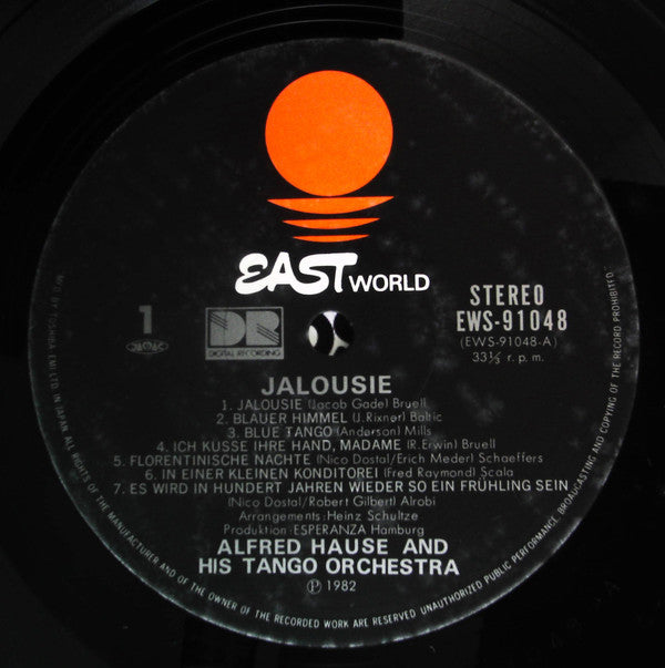 Alfred Hause And His Tango Orchestra - Jalousie (Vinyl, LP, Album) Very Good Plus (VG+) / Very Good Plus (VG+)