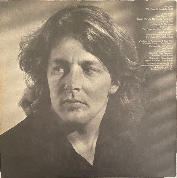 Tom Jans - The Eyes Of An Only Child (Vinyl, LP, Album, Stereo) Very Good Plus (VG+) / Good (G)