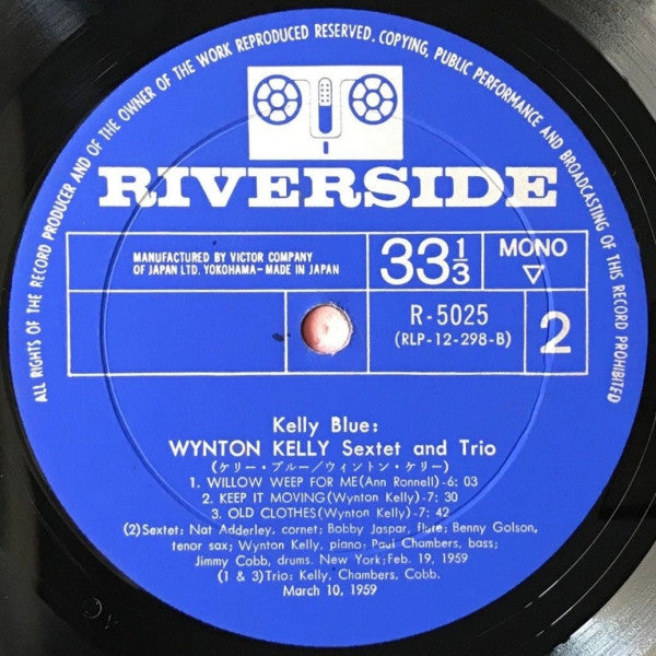 Wynton Kelly - Kelly Blue (Vinyl, LP, Album, Mono) Good Plus (G+) / Good Plus (G+)