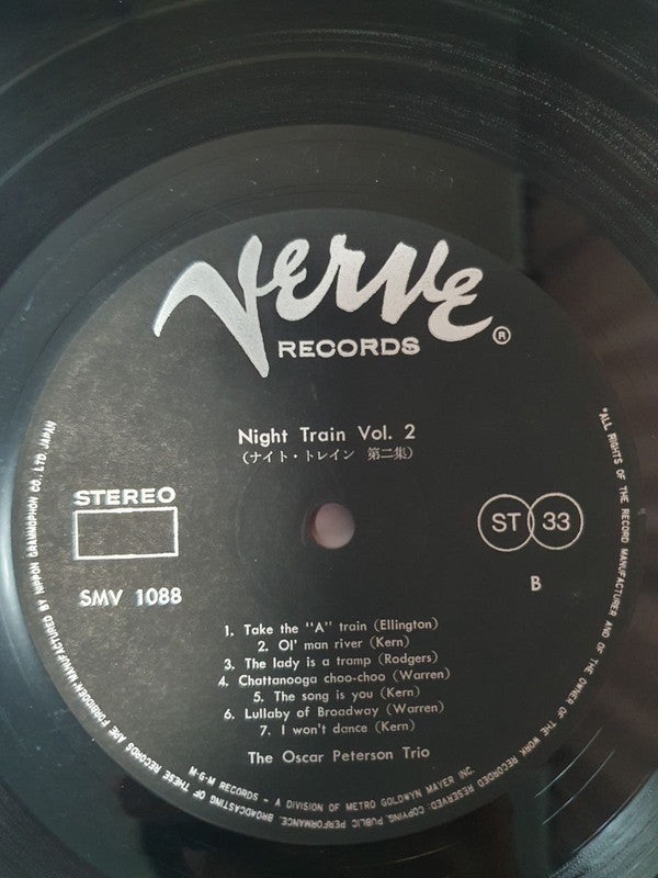 The Oscar Peterson Trio - Night Train Vol. 2 (Vinyl, LP, Compilation, Stereo) Very Good (VG) / Good Plus (G+)