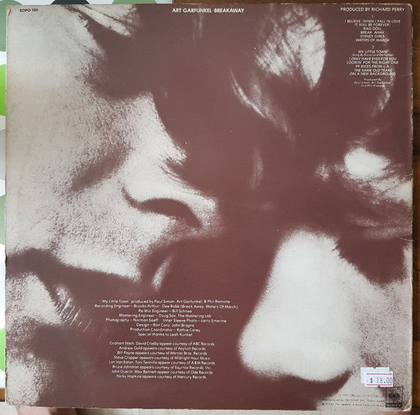Art Garfunkel - Breakaway (Vinyl, LP, Album) Very Good (VG) / Very Good Plus (VG+)
