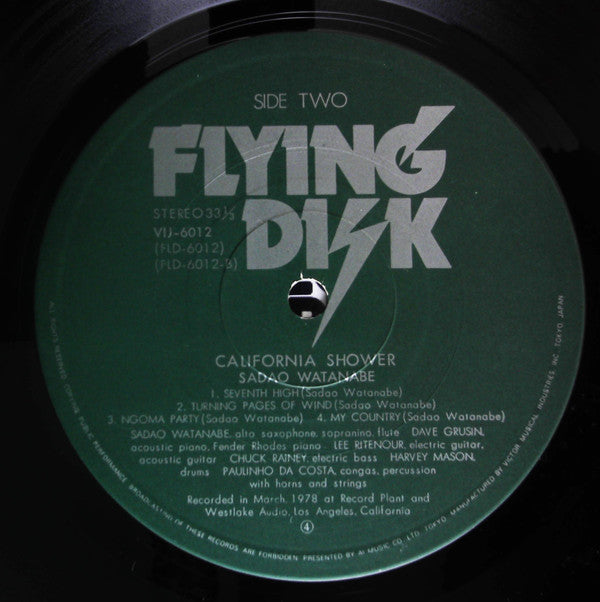 Sadao Watanabe - California Shower (Vinyl, LP, Album)