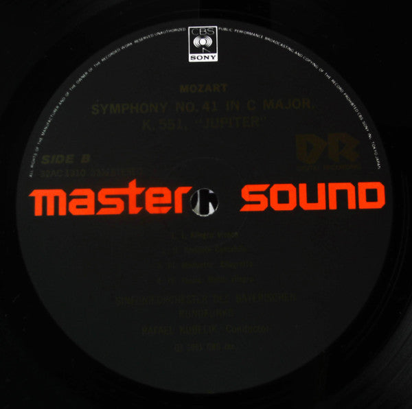 Rafael Kubelik - Symphony No.40 In G Minor, K.550 / Symphony No.41 In C Major, K.551 "Jupiter" (Vinyl, LP, Album) Very Good (VG) / Very Good Plus (VG+)
