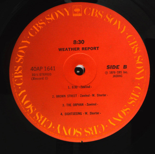 Weather Report - 8:30 (Vinyl, LP, Album, Reissue)