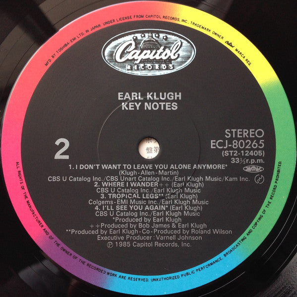 Earl Klugh - Key Notes (Earl Klugh Greatest Hits) (Vinyl, LP, Compilation, Stereo) Near Mint (NM or M-) / Very Good Plus (VG+)