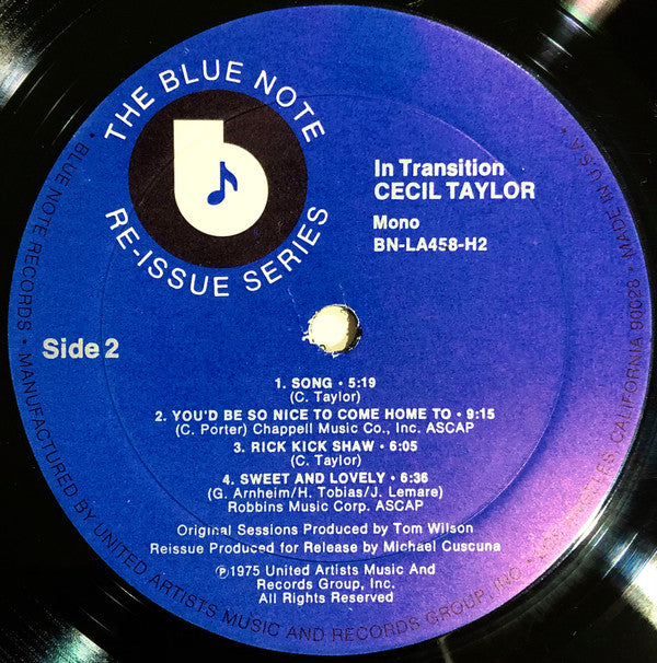 Cecil Taylor - In Transition (2xVinyl, LP, Compilation, Stereo, Mono) Very Good Plus (VG+) / Near Mint (NM or M-)