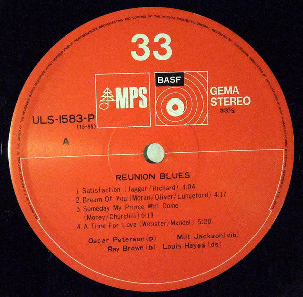 Oscar Peterson - Reunion Blues (Vinyl, LP, Album, Reissue)