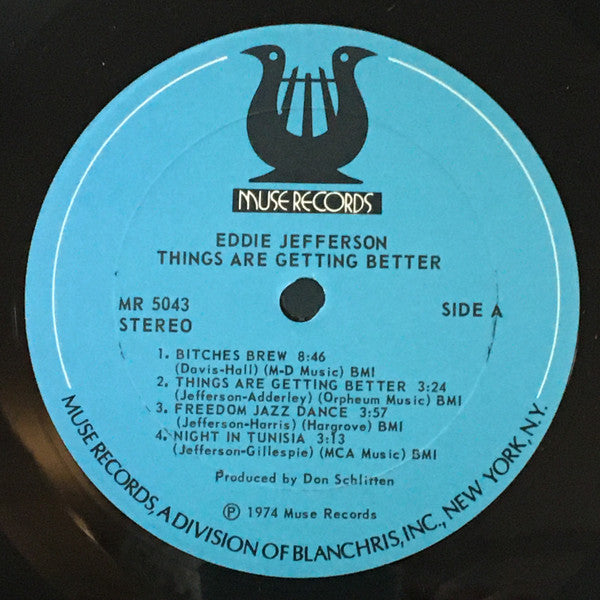 Eddie Jefferson - Things Are Getting Better (Vinyl, LP, Album, Stereo) Good Plus (G+) / Good (G)