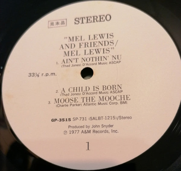 Mel Lewis - Mel Lewis And Friends (Vinyl, LP, Album, Promo) Very Good Plus (VG+) / Very Good (VG)